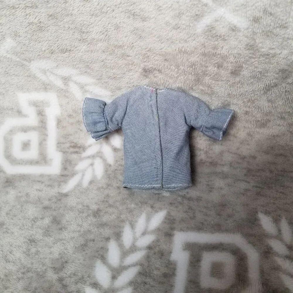 Barbie Accessory Shirt Blue Frock Doll Clothing